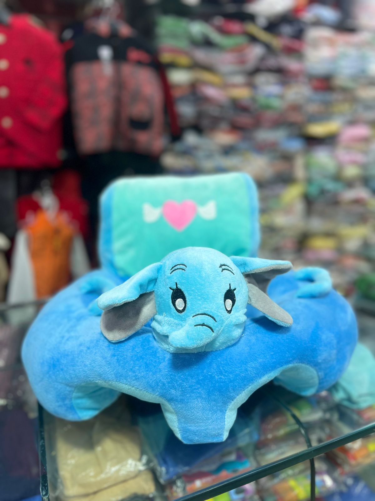 Adorable Blue Elephant Baby Sofa – Perfect for Little Sitters