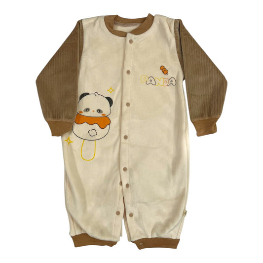 Adorable Panda Baby Boy Romper – Soft & Cozy