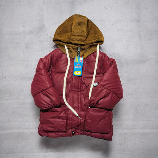 Boys’ Brown Winter Jacket with Soft Fleece Lining