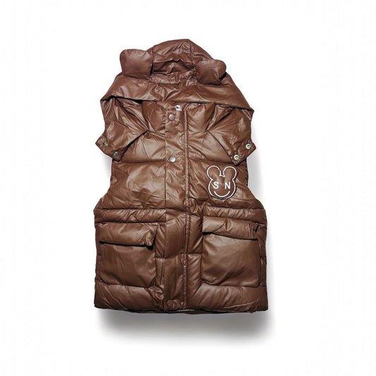 Boys’ Sleeveless Winter Jacket with Warm Fleece Lining