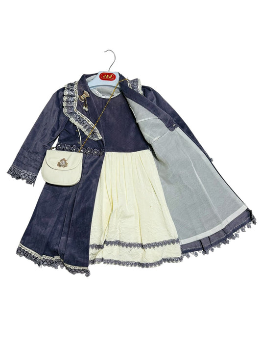 Elegant Girls’ Party Wear Frock with Matching Purse. (5 to 12 Years)