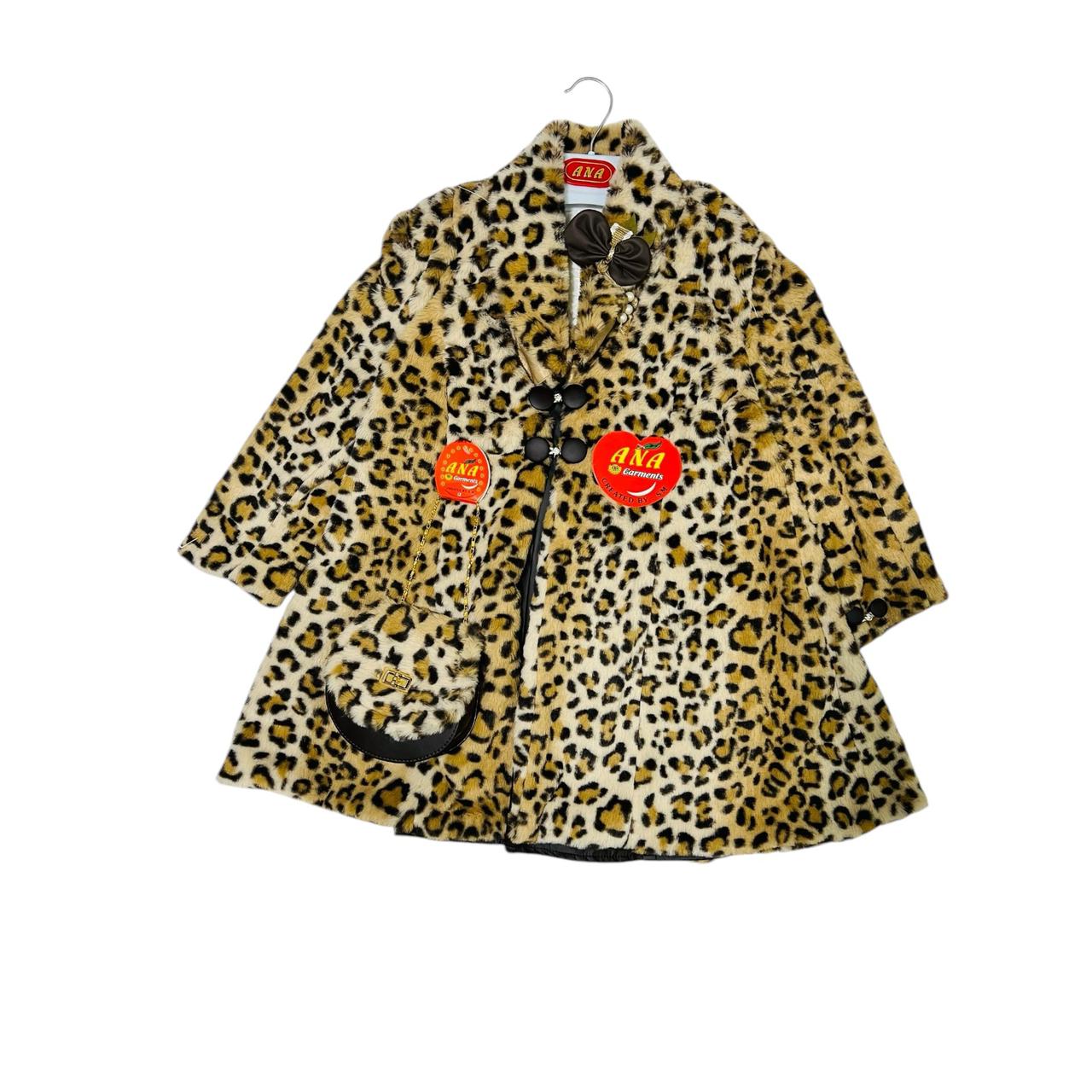 Ultra-Soft Leopard Print Winter Coat & Dress Set for Girls (5 to 12 Years)